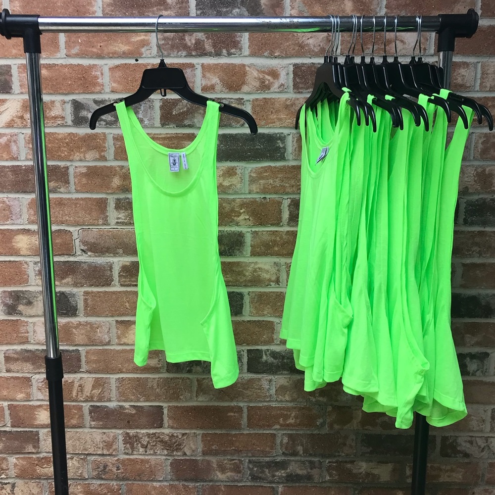 Neon green tanktop/shirts for impressions